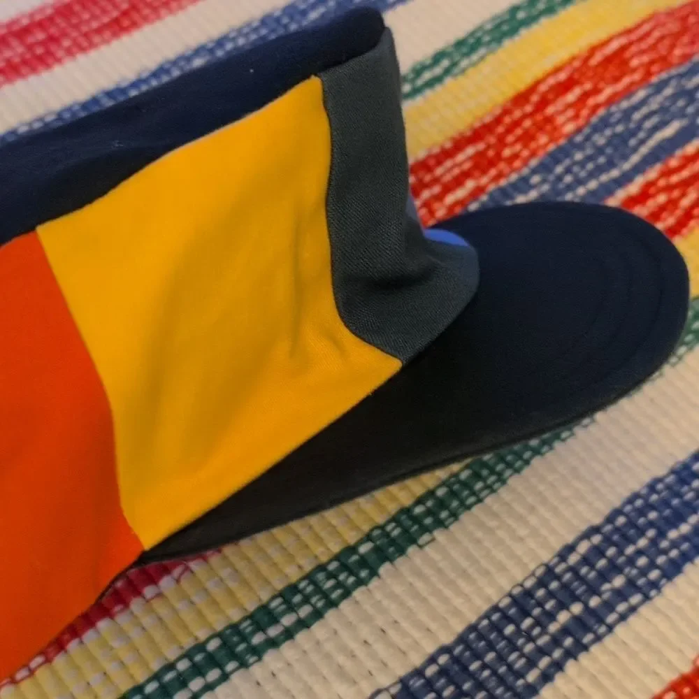 Vintage Homespun Colorful Rainbow Patchwork‎ Kids Cap Hat